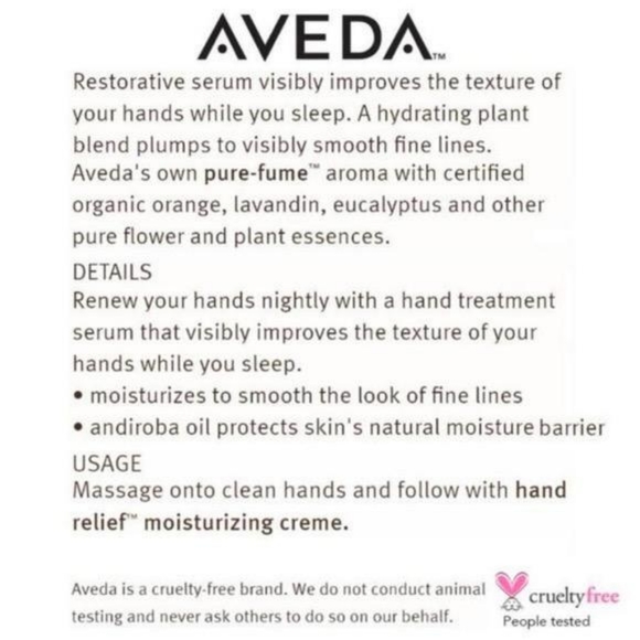 AVEDA Hand Relief Night Renewal Serum - Picture 2 of 8